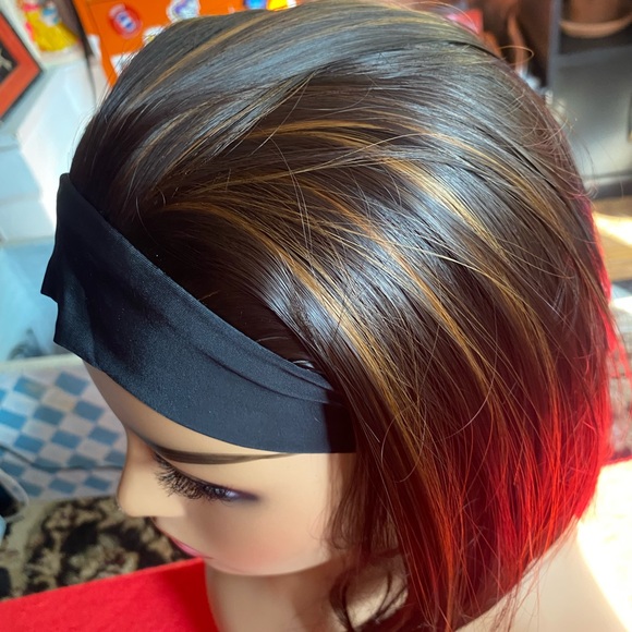Hair Headband Wig Black And Brown With Highlights Poshmark